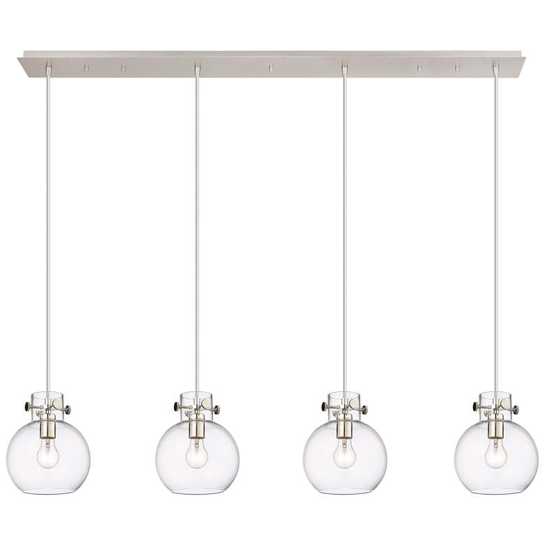 Image 1 Malone 7.13" Wide 6 Light Matte Black Multi Pendant With Clear Shade
