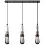 Malone 8" Wide 3 Light Brushed Satin Nickel Multi Pendant With Clear S