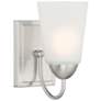 Malone 9.25" High 1-Light Brushed Nickel Transitional Wall Sconce