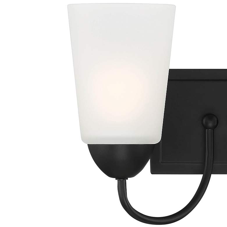 Image 2 Malone 9 1/4 inch High Matte Black Metal 2-Light Wall Sconce more views