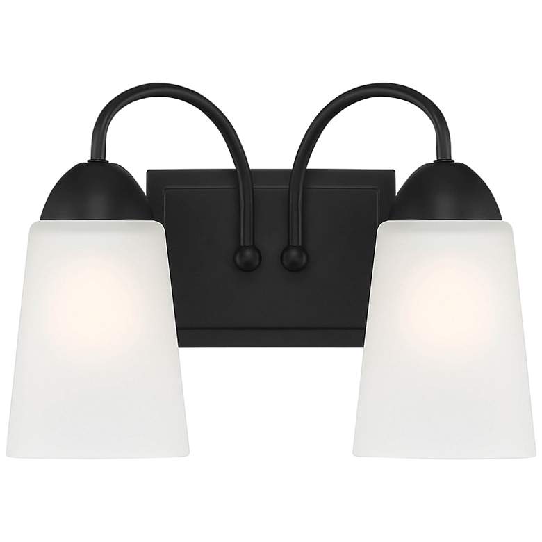 Image 3 Malone 9 1/4 inch High Matte Black Metal 2-Light Wall Sconce more views