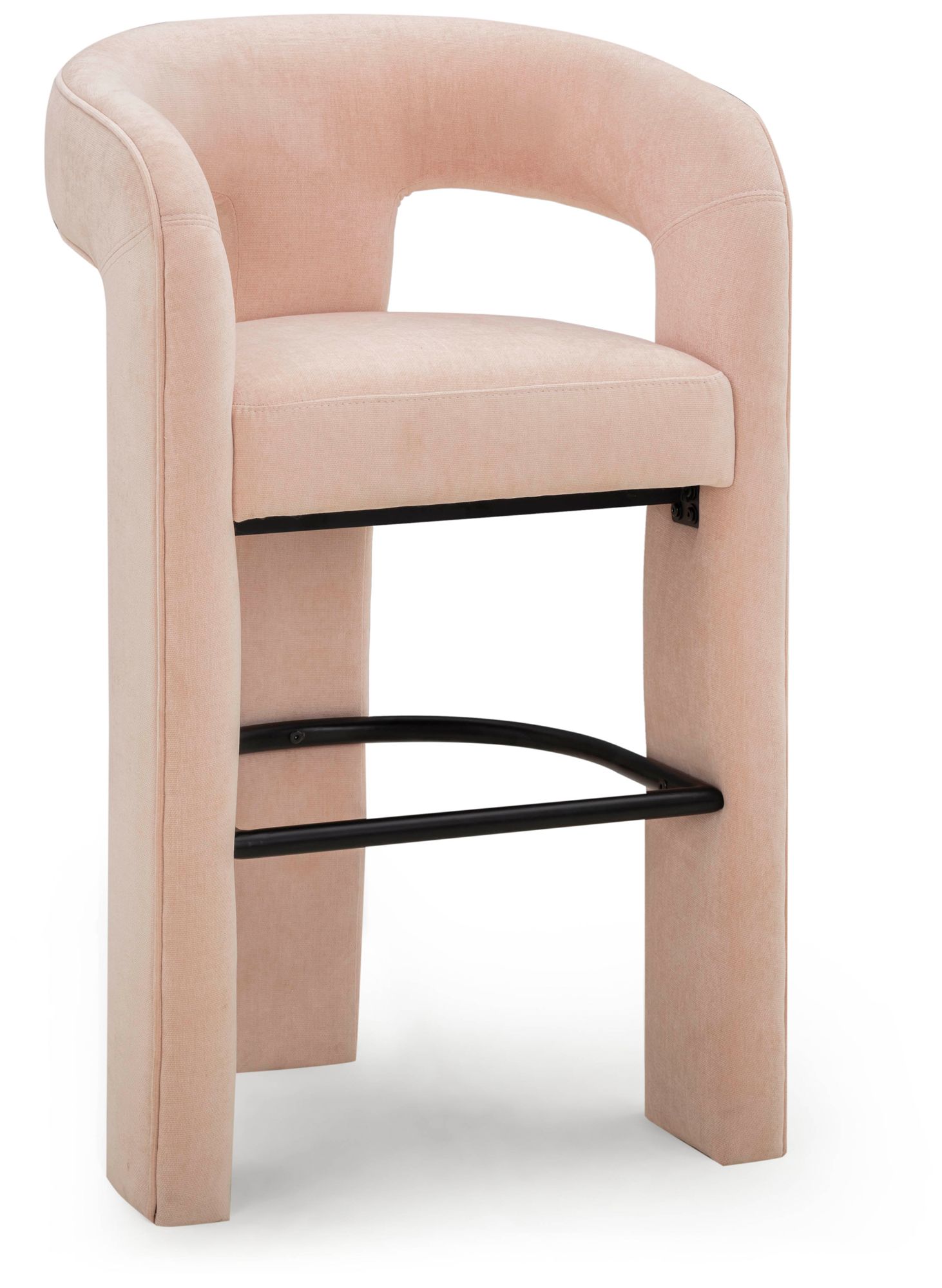 Image 2 Malone Blush Perfomance Fabric Bar Stool more views