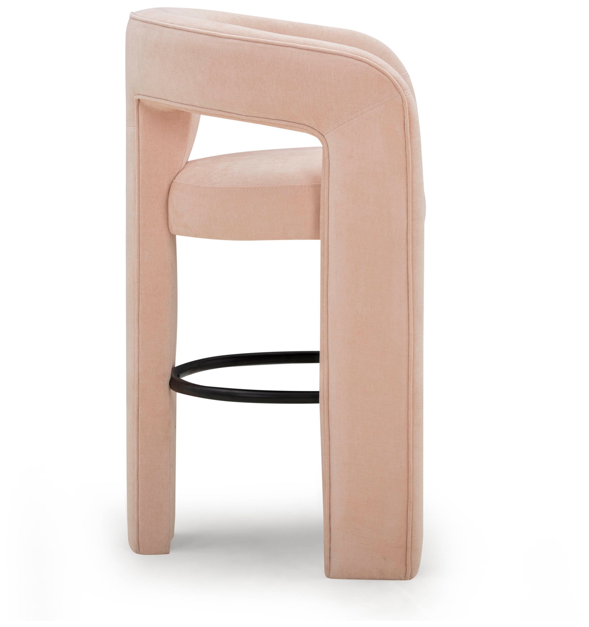 Image 3 Malone Blush Perfomance Fabric Bar Stool more views