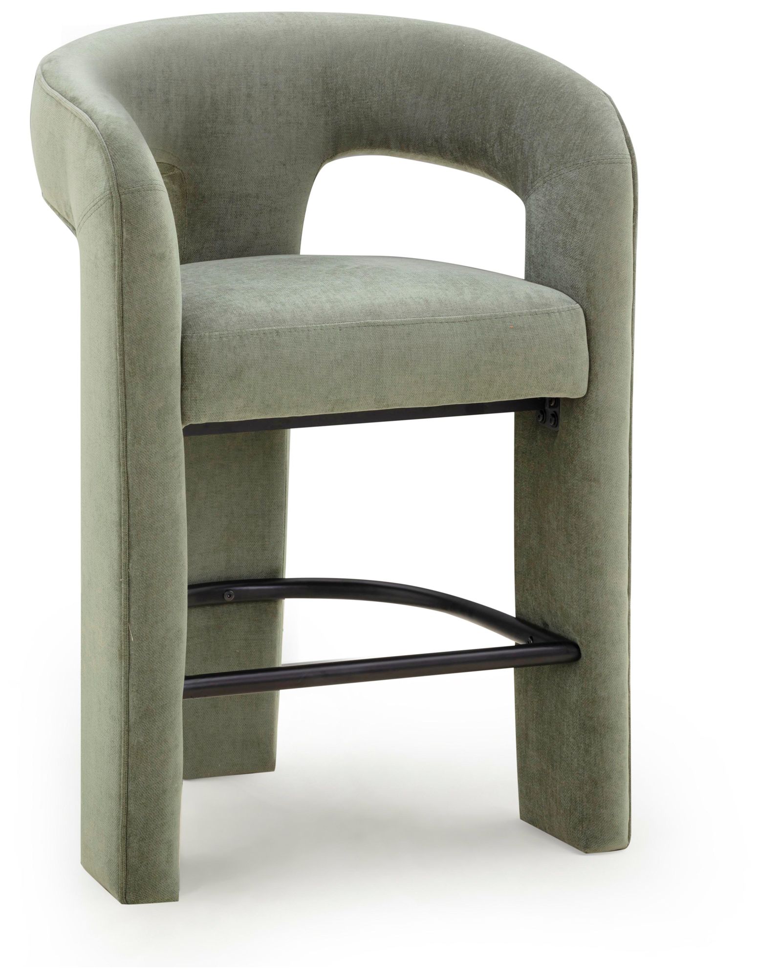 Image 2 Malone Green Perfomance Fabric Counter Stool more views