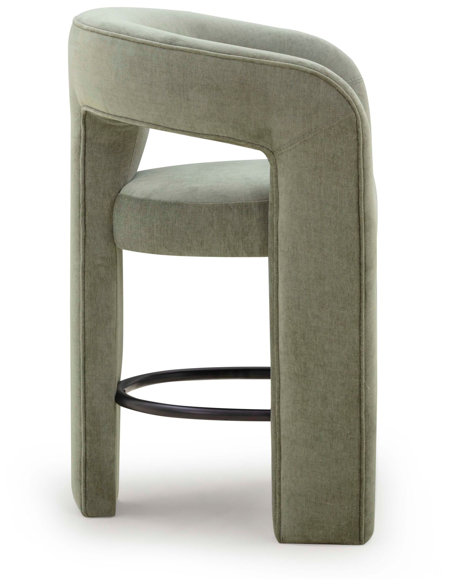 Image 3 Malone Green Perfomance Fabric Counter Stool more views