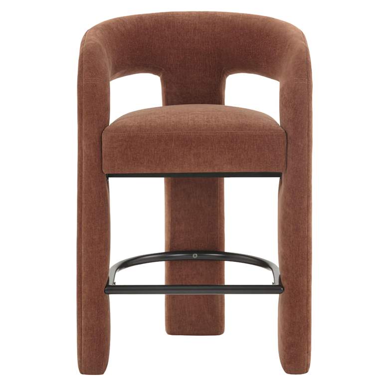 Image 1 Malone Rust Red Performance Chenille Stool