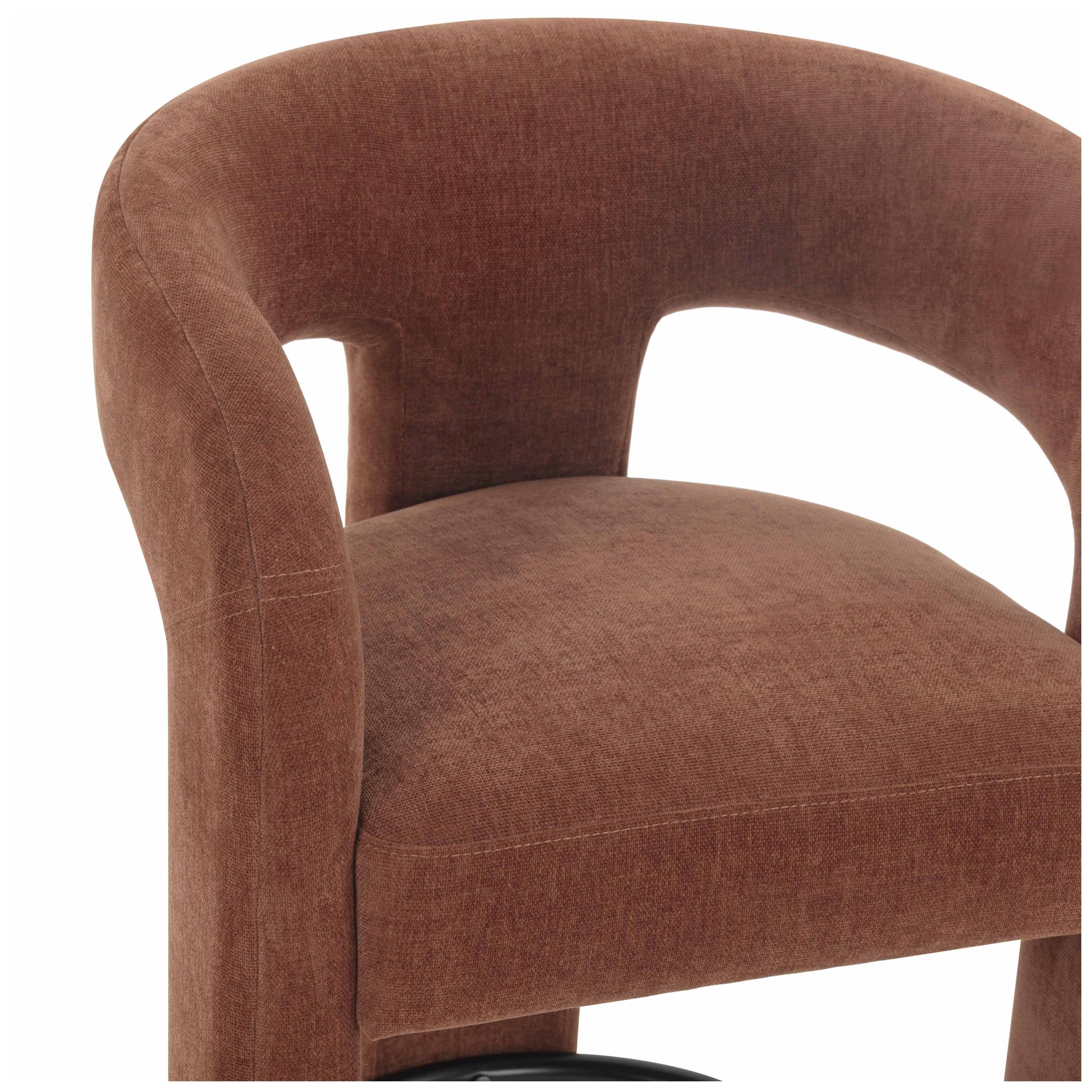 Image 6 Malone Rust Red Performance Chenille Stool more views