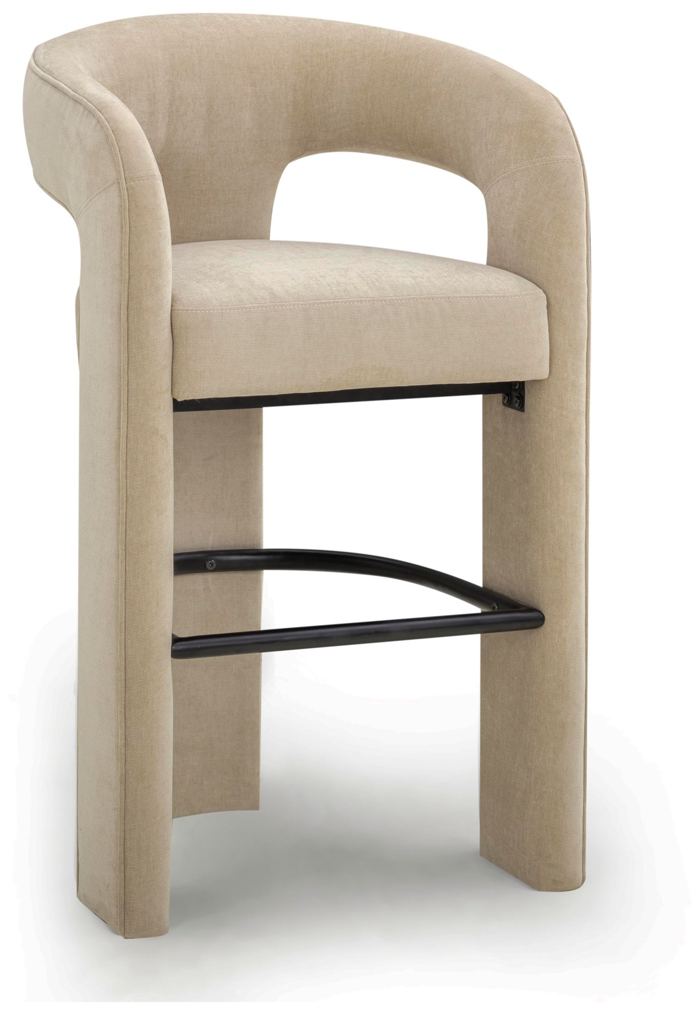 Image 2 Malone Taupe Perfomance Fabric Bar Stool more views