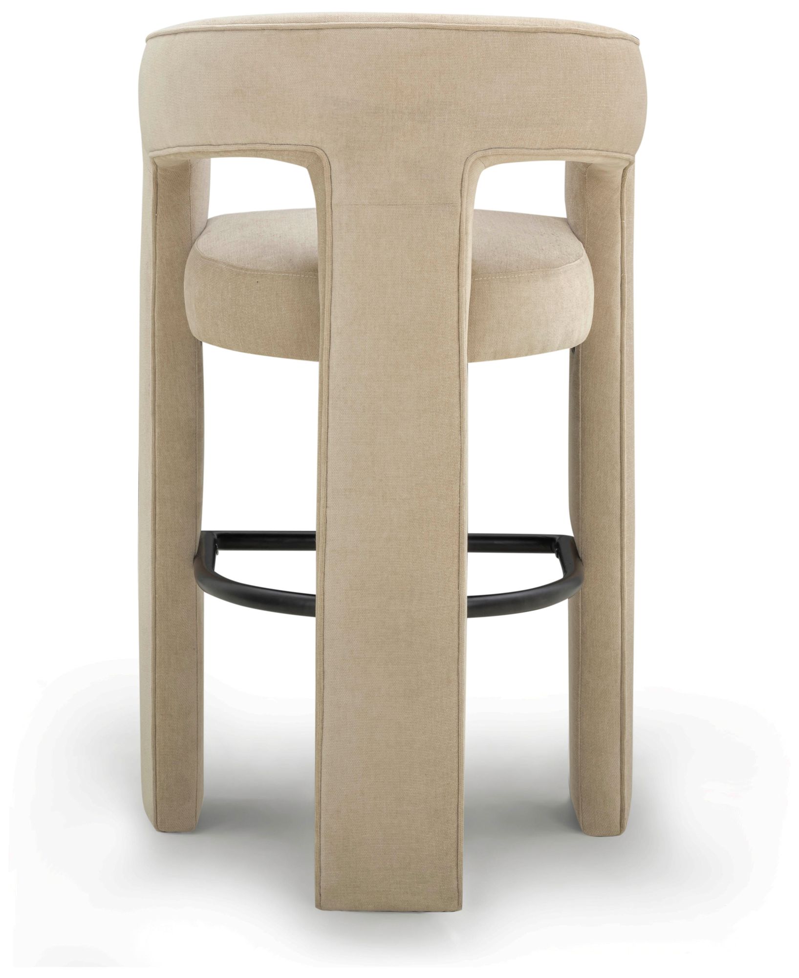 Image 4 Malone Taupe Perfomance Fabric Bar Stool more views