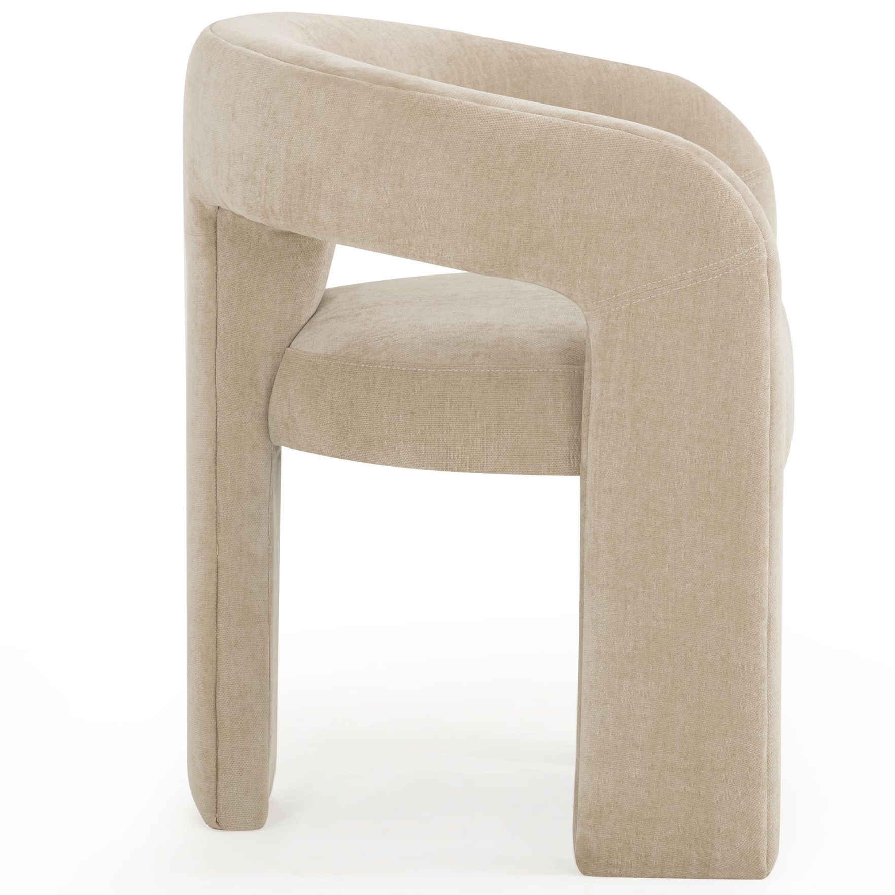 Image 3 Malone Taupe Performance Chenille Dining Chair more views