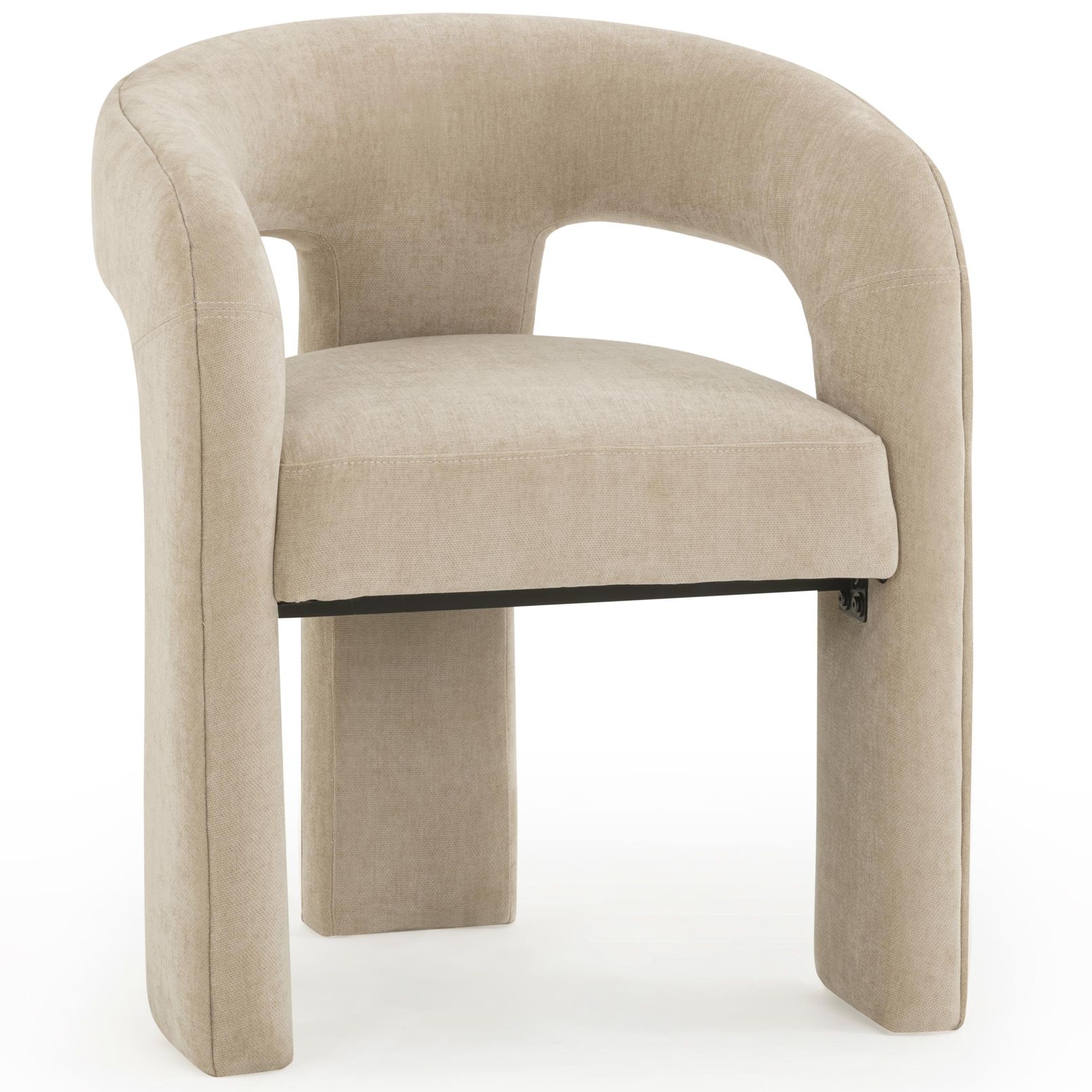 Image 4 Malone Taupe Performance Chenille Dining Chair more views
