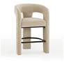 2_Malone Taupe Performance Chenille Stool more views