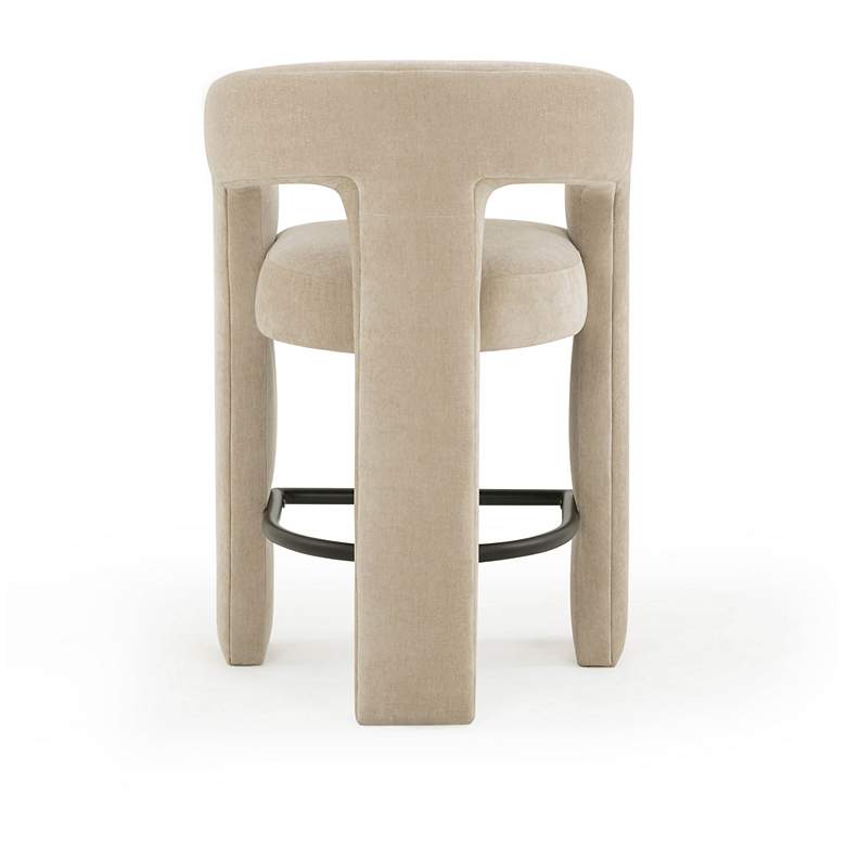 Image 5 Malone Taupe Performance Chenille Stool more views