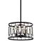 Malora 15" Wide Black 4-Light Drum Pendant Light