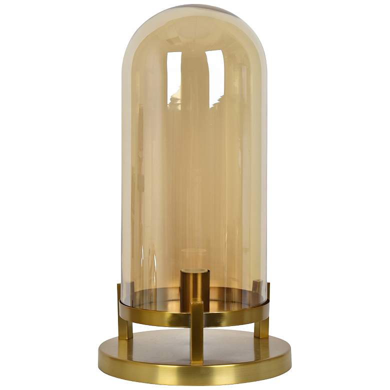 Image 1 Malouf Dome 19 inchH Medium Soft Brass Uplight Accent Table Lamp