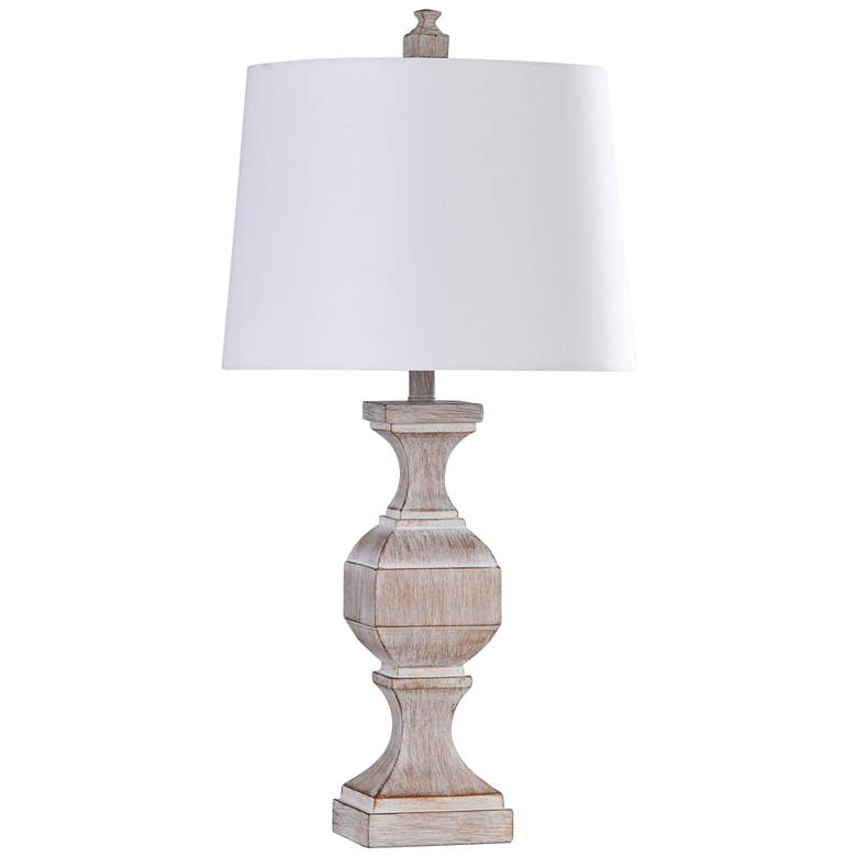 Image 1 Malta 30 1/2" Traditional Washed Cream Finish Baluster Table Lamp
