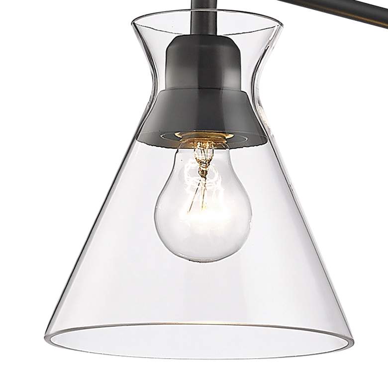 Image 4 Malta 34" Wide Matte Black 3-Light Linear Pendant Light more views