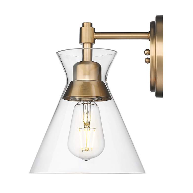 Image 4 Malta 7 1/4" Wide Brushed Champagne Bronze 1-Light Wall Sconce more views