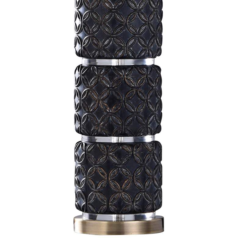 Image 3 Malta Black Diamond 33 inch High Modern Stacked Column Table Lamp more views