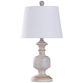 Image1 of Malta Painted Cream and Copper Accent Table Lamp