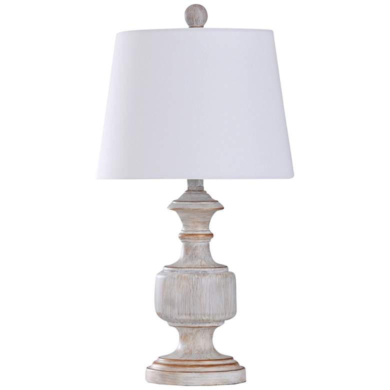 Image 1 Malta Painted Cream and Copper Accent Table Lamp