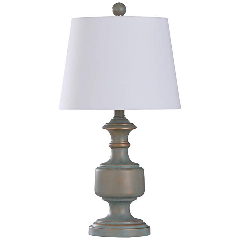 Image 1 Malta Painted Patina Copper Accent Table Lamp