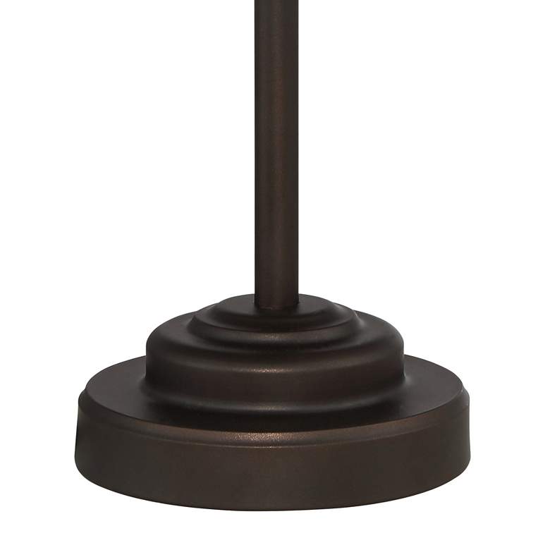 Image 4 Malta Satin Bronze Desk Lamp with Mica Shade and USB Dimmer more views