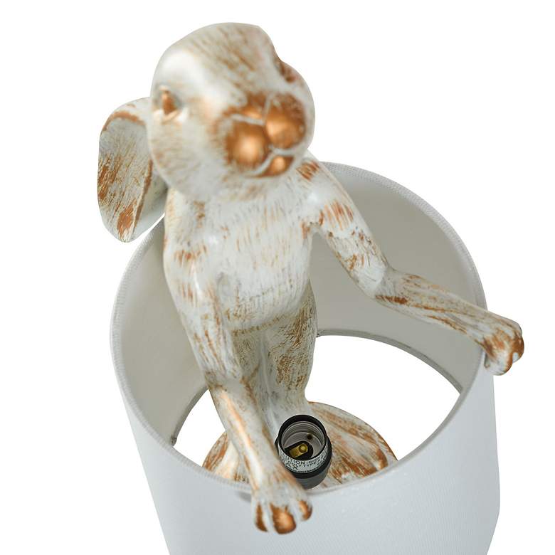 Image 4 Malta Standing Rabbit 23" High Light Copper Bunny Accent Table Lamp more views