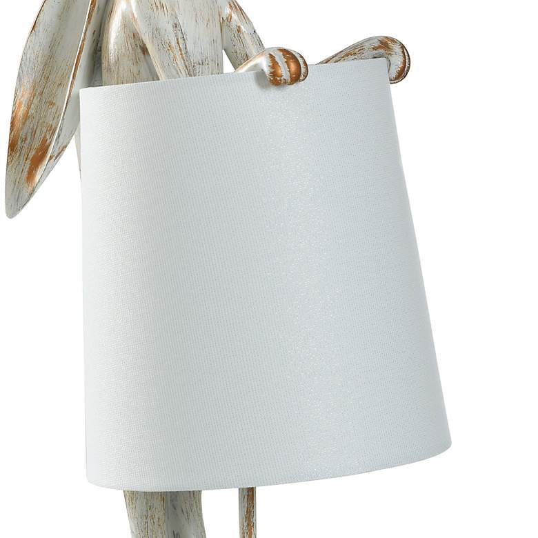 Image 5 Malta Standing Rabbit 23" High Light Copper Bunny Accent Table Lamp more views