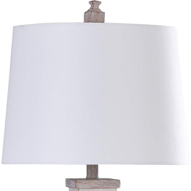 Image 2 Malta Washed Cream Stone Baluster Table Lamp more views