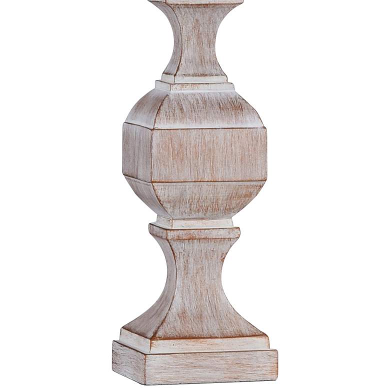 Image 3 Malta Washed Cream Stone Baluster Table Lamp more views