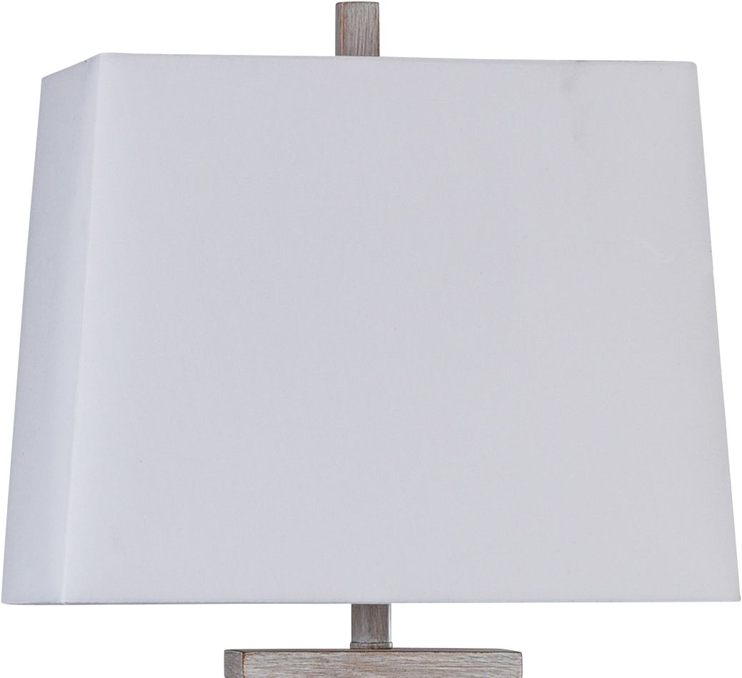 Malta White and Copper Baluster Rectangular Shade Table Lamp 94D49