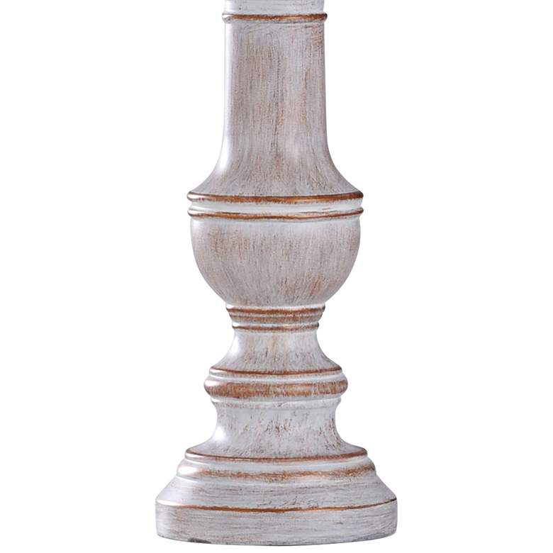 Image 3 Malta White Washed and Copper Baluster Drum Shade Table Lamp more views