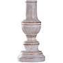 Malta White Washed and Copper Baluster Drum Shade Table Lamp