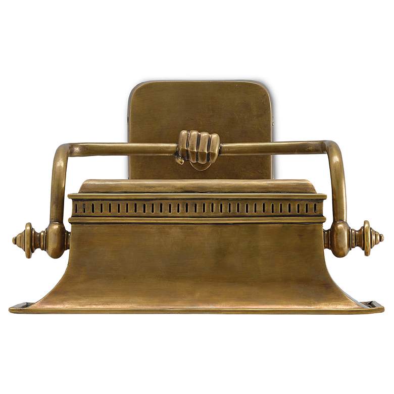 Image 2 Malvasia 8 1/2" High Vintage Brass Wall Sconce more views