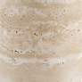 5_Malya 14"W Natural Travertine and Brass Round Accent Table more views