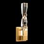 6_Mamadim LED 3CCT 1-Light 2"x2" Carved Crystal Aged Brass Wall Sco more views