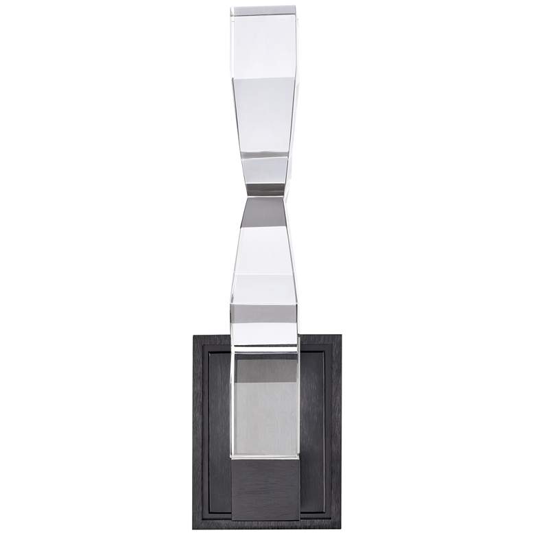 Image 1 Mamadim LED 3CCT 1-Light 2"x2" Carved Crystal Black Vertical Wall