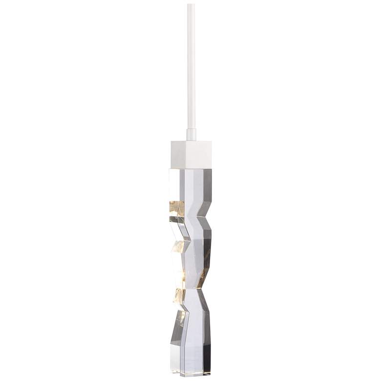 Image 1 Mamadim LED 3CCT 1-Light 2"x2" Carved Crystal Matte White Mini-Pe