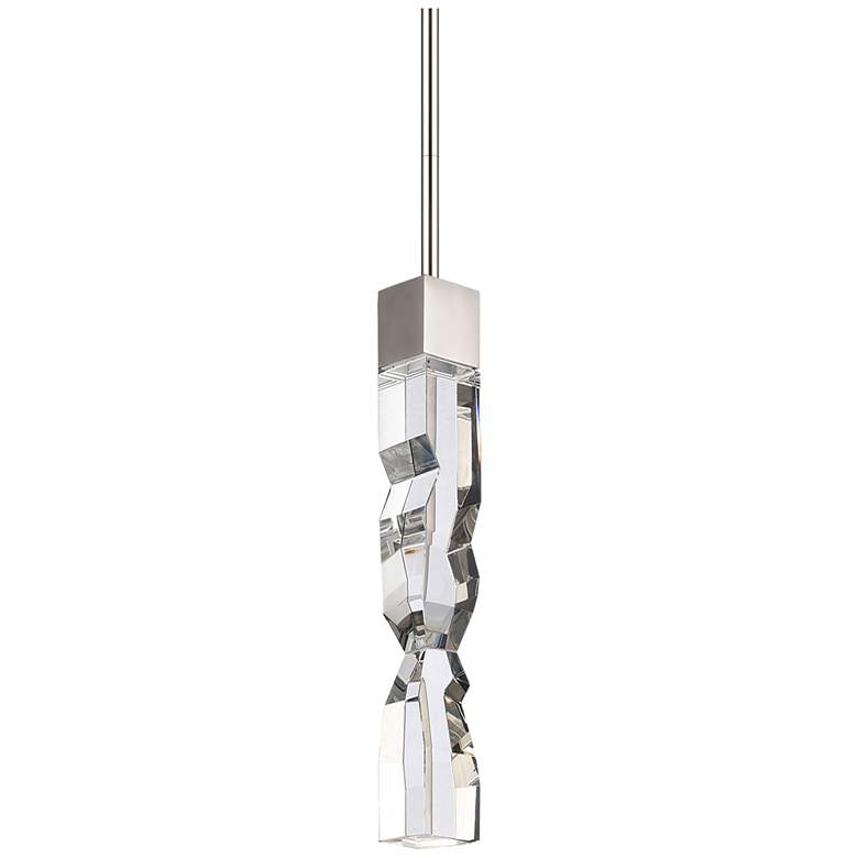 Image 1 Mamadim LED 3CCT 1-Light 2"x2" Carved Crystal Polished Nickel Min