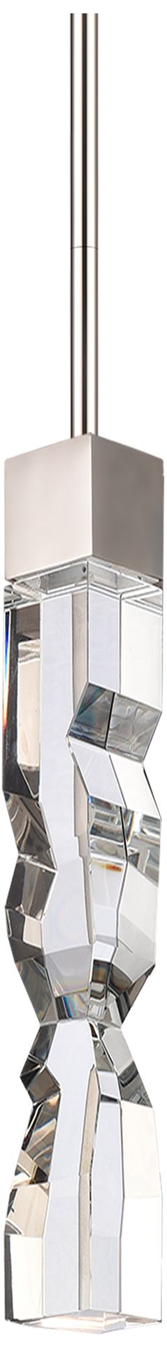 Image 2 Mamadim LED 3CCT 1-Light 2"x2" Carved Crystal Polished Nickel Min more views