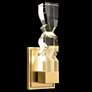 Mamadim LED 3CCT 1-Light 3"x3" Carved Crystal Aged Brass Wall Sco