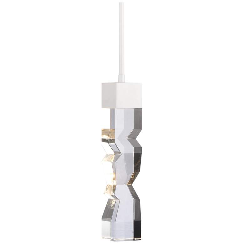 Image 1 Mamadim LED 3CCT 1-Light 3"x3" Carved Crystal Matte White Mini-Pe