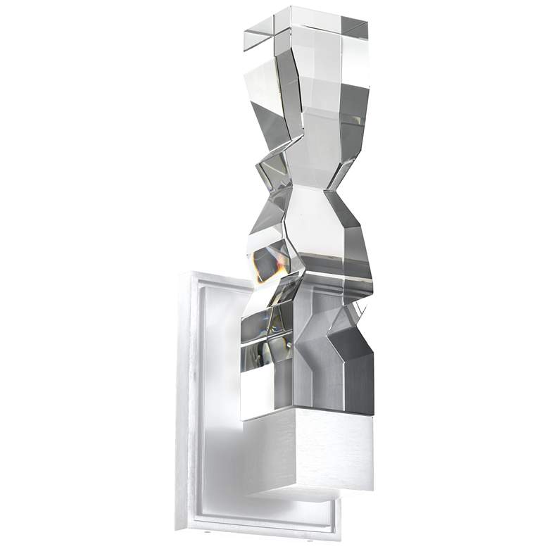 Image 1 Mamadim LED 3CCT 1-Light 3"x3" Carved Crystal Matte White Wall Sc