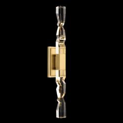 Mamadim LED 3CCT 2-Light 2"x2" Carved Crystals Aged Brass Duo Wal