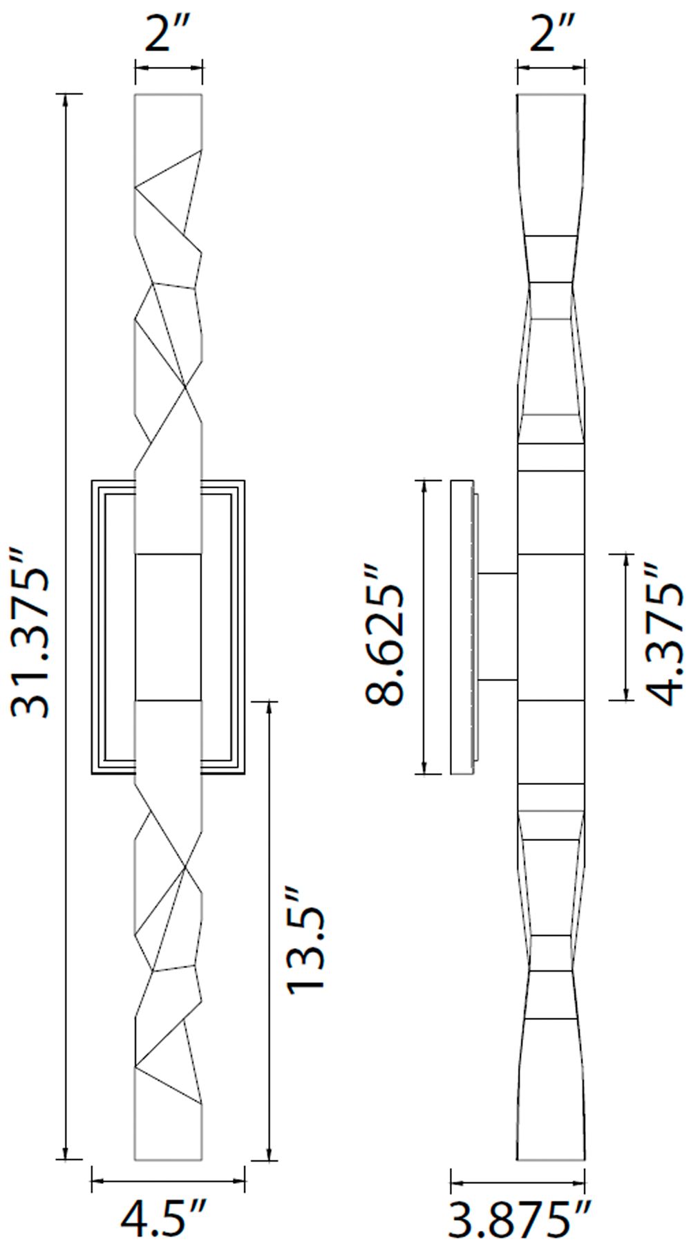 Image 5 Mamadim LED 3CCT 2-Light 2"x2" Carved Crystals Nickel Duo Wall Sc more views