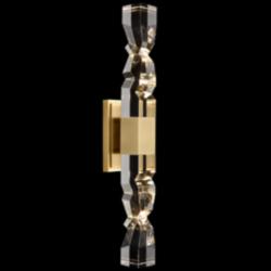 Mamadim LED 3CCT 2-Light 3"x3" Carved Crystals Aged Brass Duo Wal