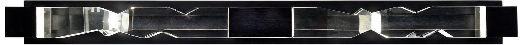 Image 4 Mamadim LED 3CCT 4-Light 36" 2"x2" Carved Crystals Black Lin more views