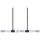 Mamadim LED 3CCT 4-Light 49" 2"x2" Carved Crystals Black Lin