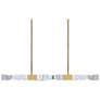 Mamadim LED 3CCT 4-Light 49" 2"x2" Carved Crystals Brass Lin
